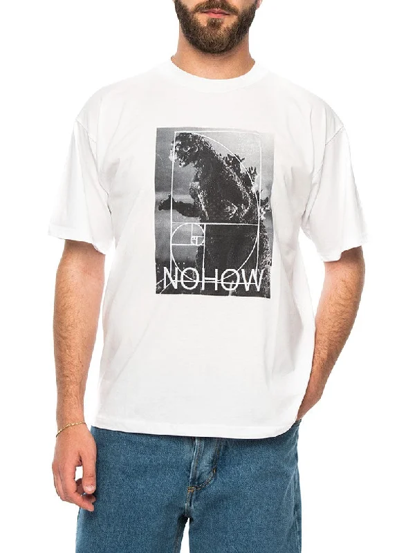 GODZILLA NHW PRINTED T-SHIRT IN WHITE