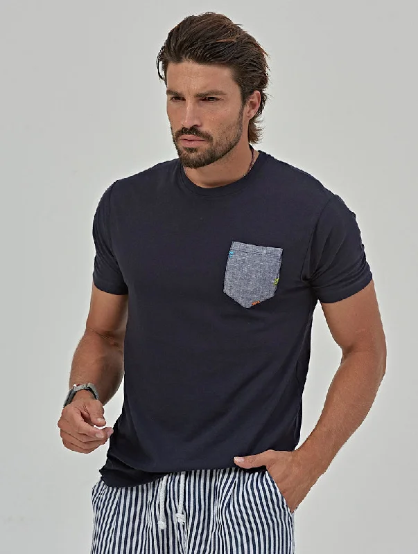 JAX POCKET T-SHIRT IN BLUE NAVY