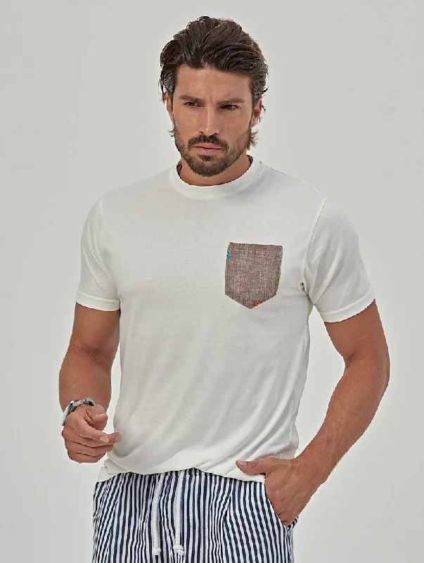 JAX POCKET T-SHIRT IN CREAM