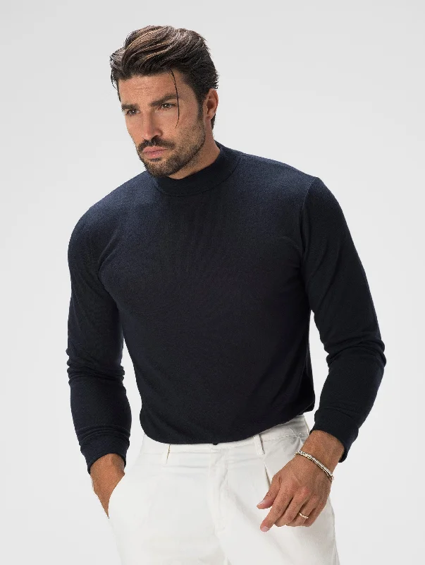 KAI ROLLNECK SWEATER IN BLUE