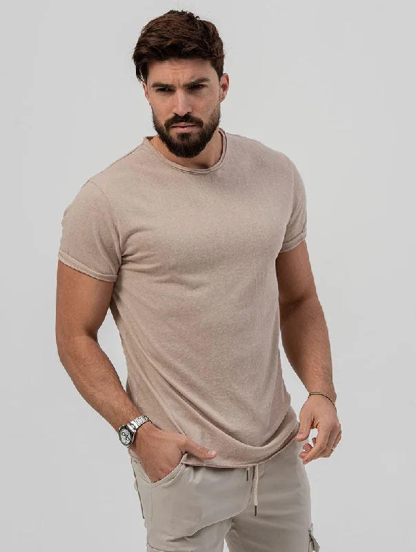 KIP BASIC T-SHIRT IN BEIGE