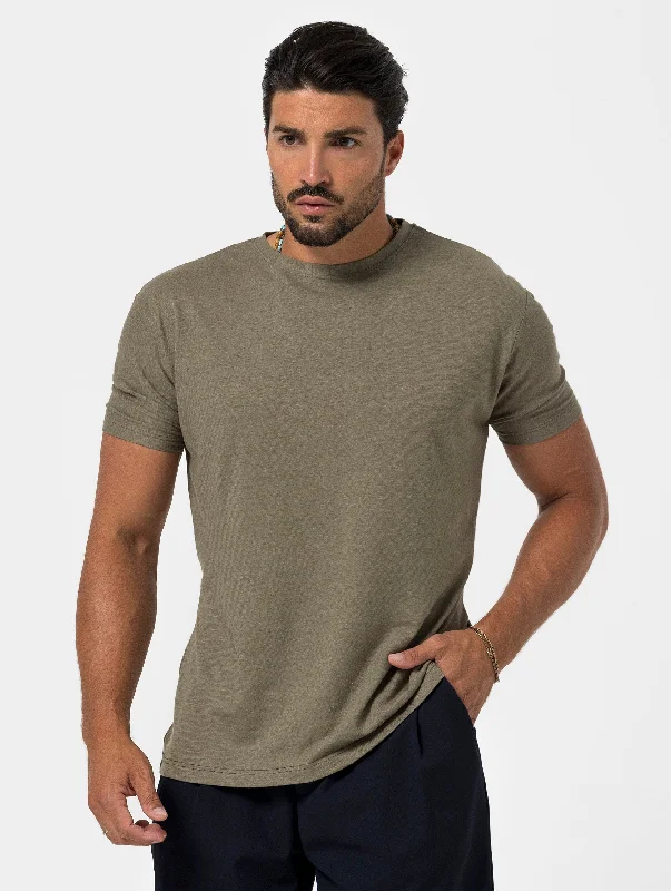 LEPUS LINEN T-SHIRT IN GREEN