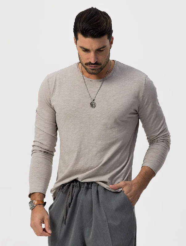 LIP LONG T-SHIRT IN GREY