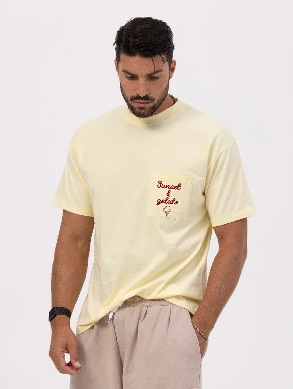 NOHOW LMTD GELATO T-SHIRT IN YELLOW