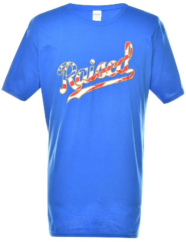 Raised USA Printed T-shirt - XL