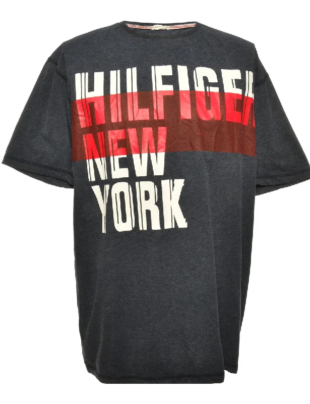 Tommy Hilfiger Dark Grey Printed T-shirt - XXL