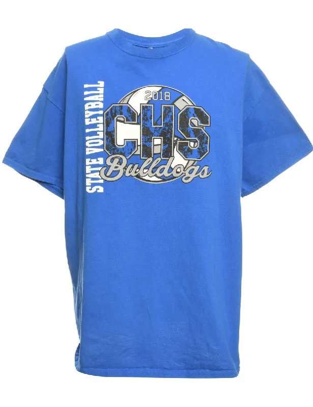 Volleyball Blue Sports T-shirt - M